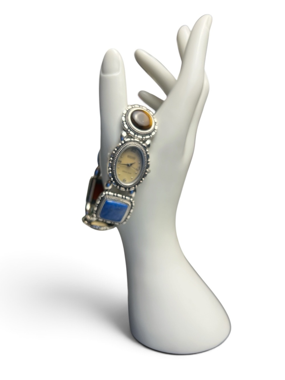Ecclissi 925 Sterling Silver Gemstone Watch 32511 Mother of Pearl New Battery